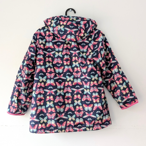 Carter's Butterfly Fleece Raincoat Fall Jacket Size 8 - Picture 4 of 9